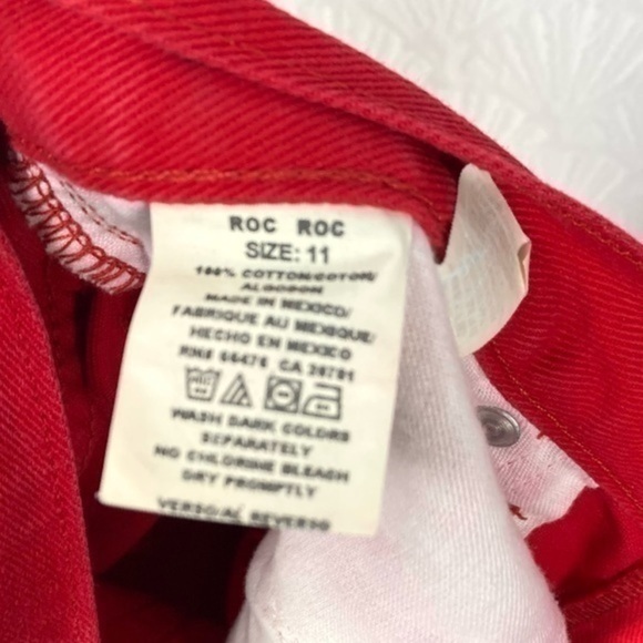 Tommy Hilfiger Vintage Red High Rise Straight Leg 90’s Denim Jean Pants Size 11 - Picture 6 of 7